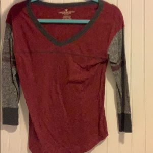 American eagle red long sleeve